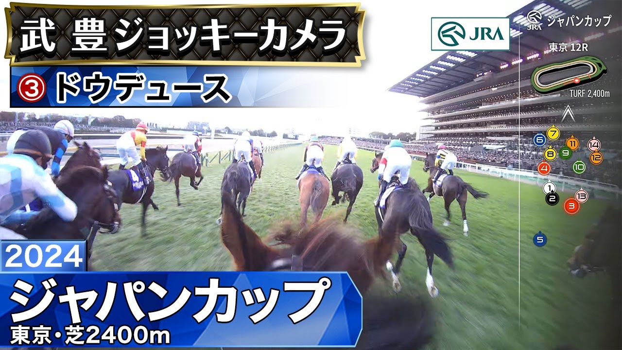 【競馬】ジャパンカップ　ドウデュース武豊騎手のジョッキーカメラ映像が公開！最高時速69キロ出てる！これはスピード違反！