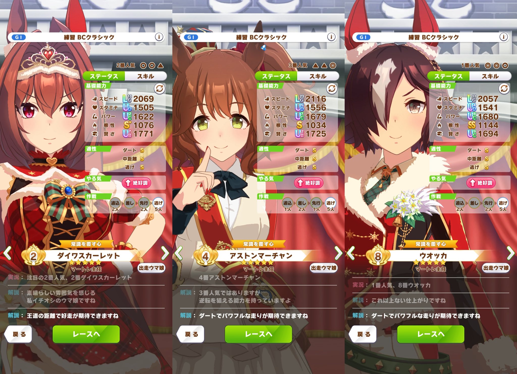 【4月チャンミ】07世代牝馬3人で挑むマートレ主任　ん…？なんだこの適性！